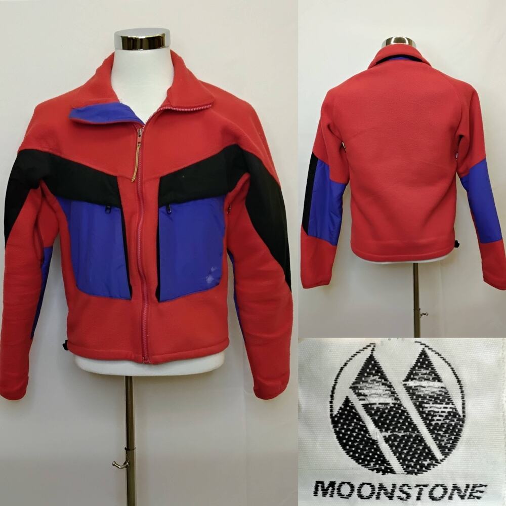 Moonstone Colorblock Fleece Jacket Men's M Vintage Outdoor #J5634